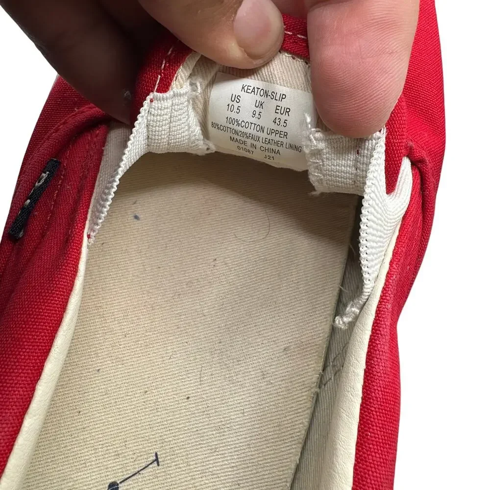 Polo Ralph Lauren Keaton-Slip Polo Bear Canvas Slip-On Sneaker White Mens 10.5